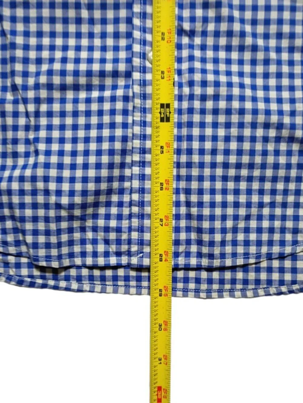 Ralph Lauren Polo Boys XL (18-20) Blue/White Button-Down Shirt Short Sleeve